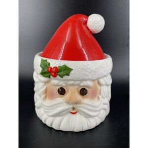 Vintage Fitz & Floyd ~ Santa Head Cookie Jar Canister ~ 1978